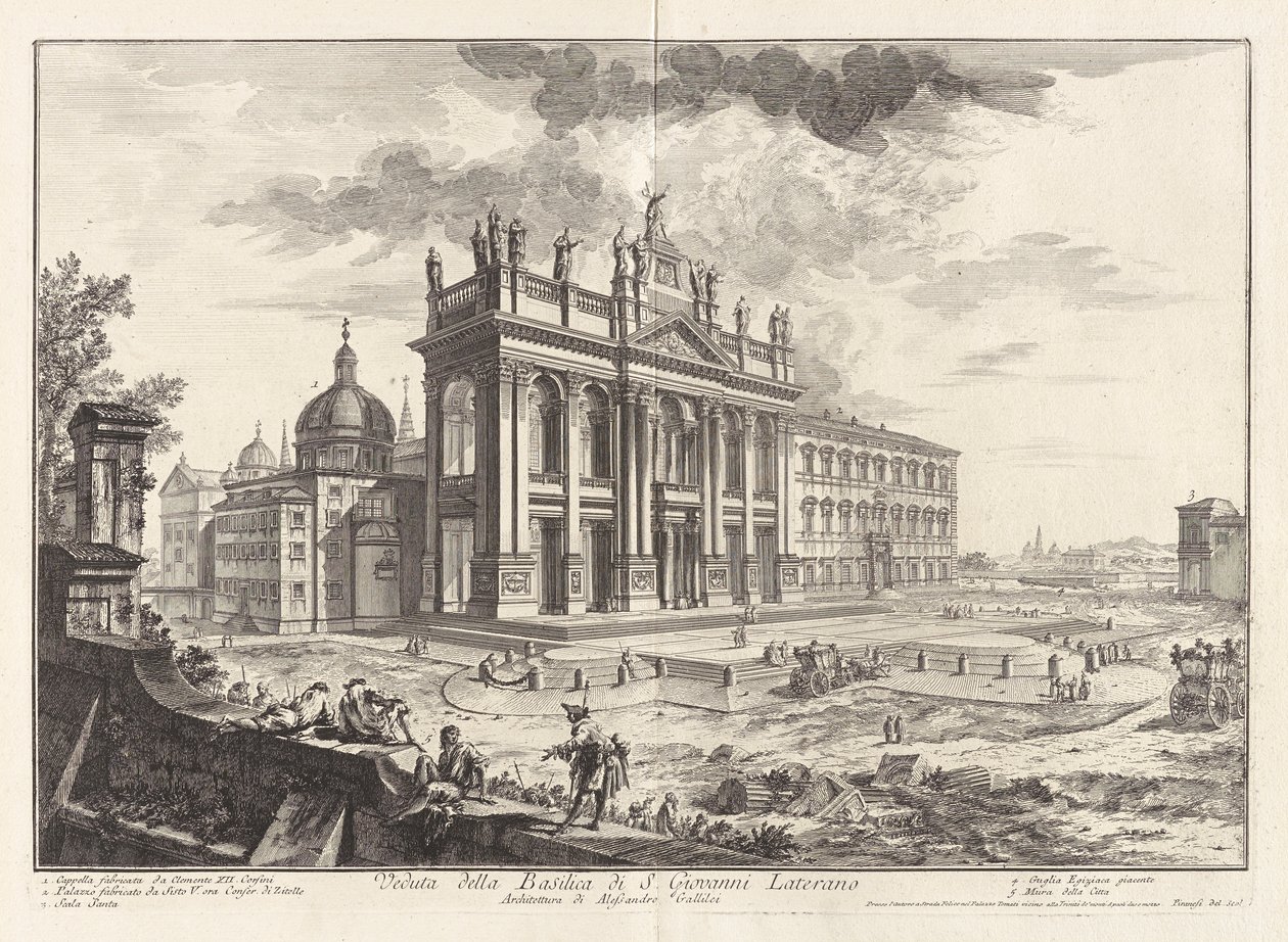 Veduta della Basilica di S. Giovanni Laterano, de Vedute di Roma - Giovanni Battista Piranesi