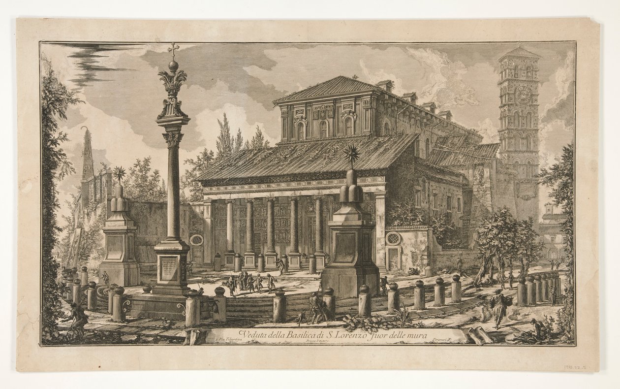 Veduta della Basilica di S. Lorenzo fuori le mura, de Vedute di Roma - Giovanni Battista Piranesi