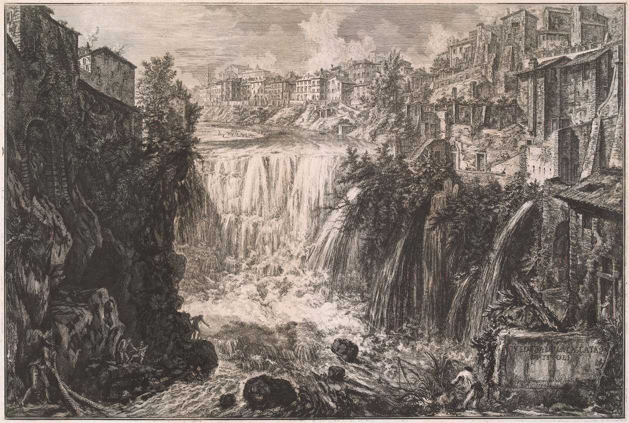 Veduta della Cascata di Tivoli - Giovanni Battista Piranesi