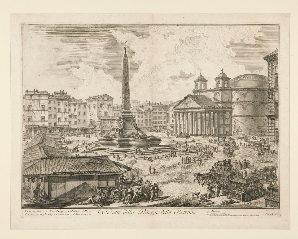 Vue de la Piazza della Rotonda, de Vedute di Roma - Giovanni Battista Piranesi