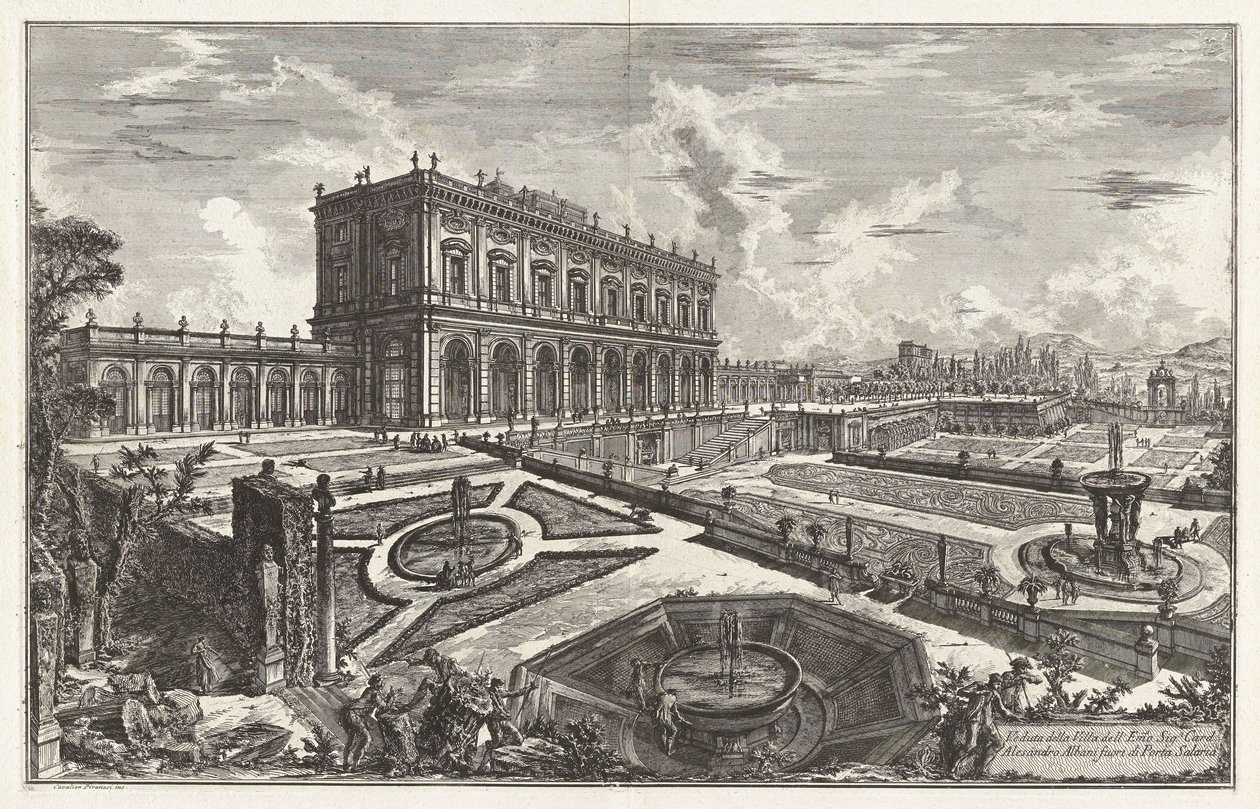 Veduta della Villa dell - Giovanni Battista Piranesi