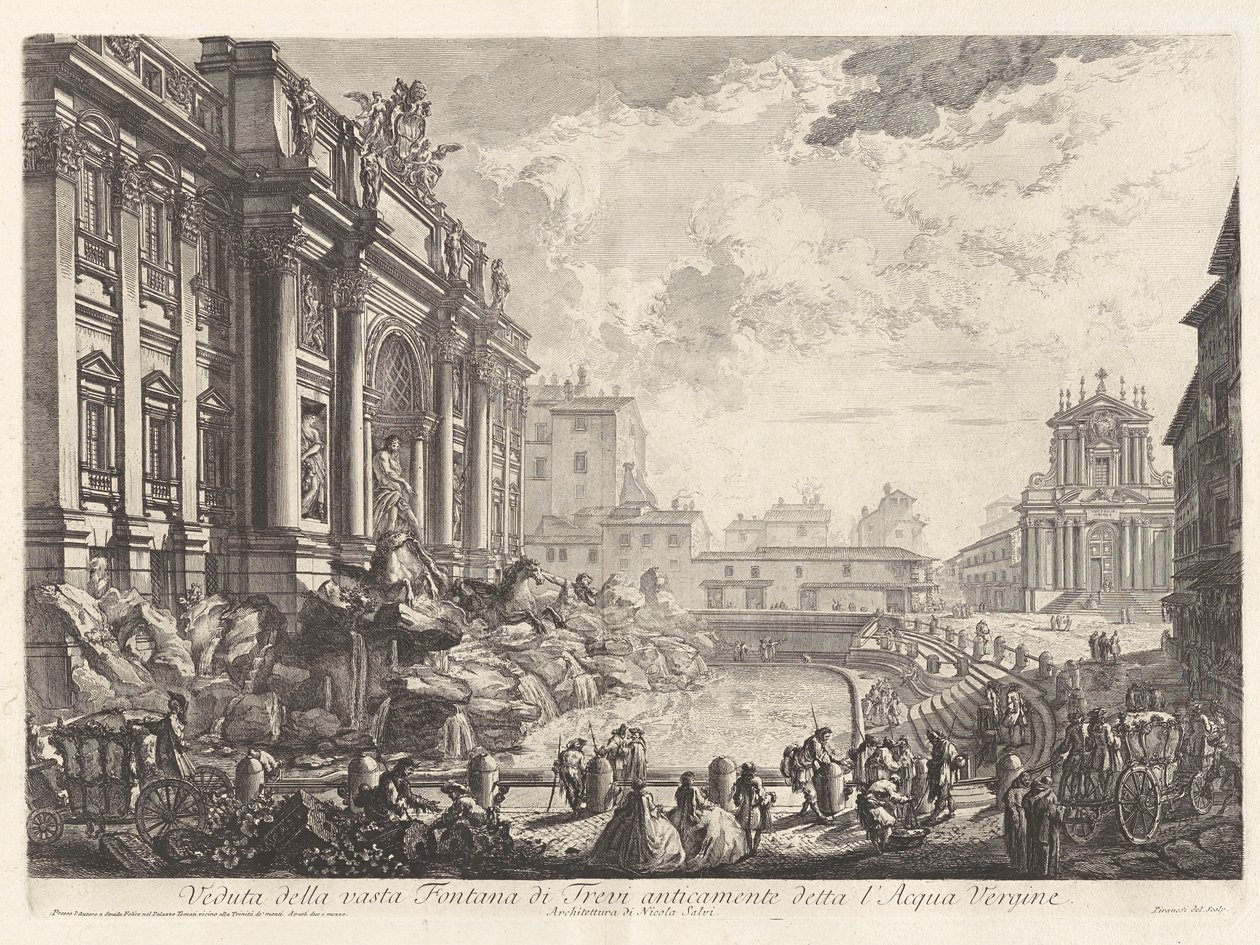 Veduta della vasta Fontana di Trevi anticamente detta l - Giovanni Battista Piranesi