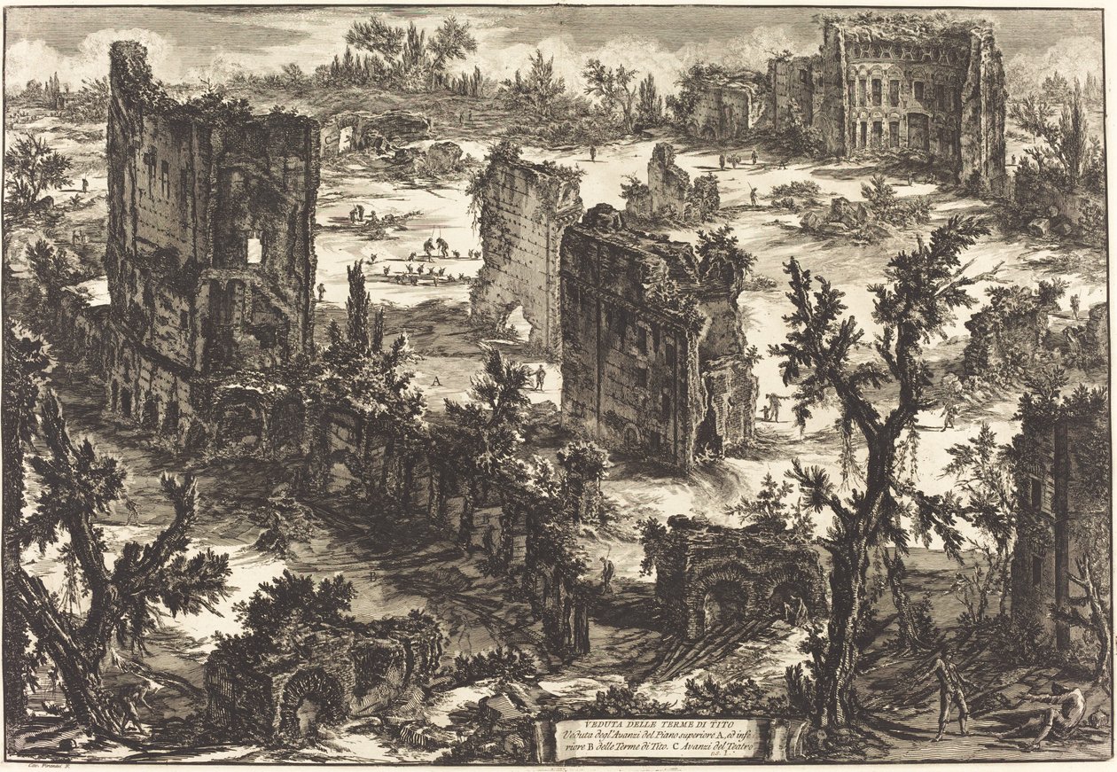 Veduta delle Terme di Tito - Giovanni Battista Piranesi