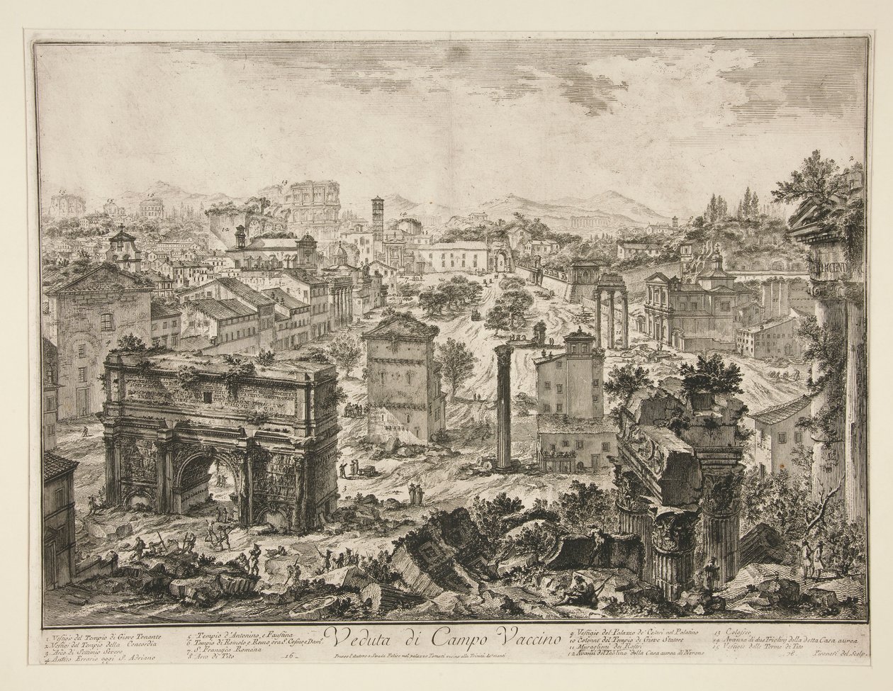 Veduta di Campo Vaccino (Vue du Campo Vaccino), de Vedute di Roma - Giovanni Battista Piranesi