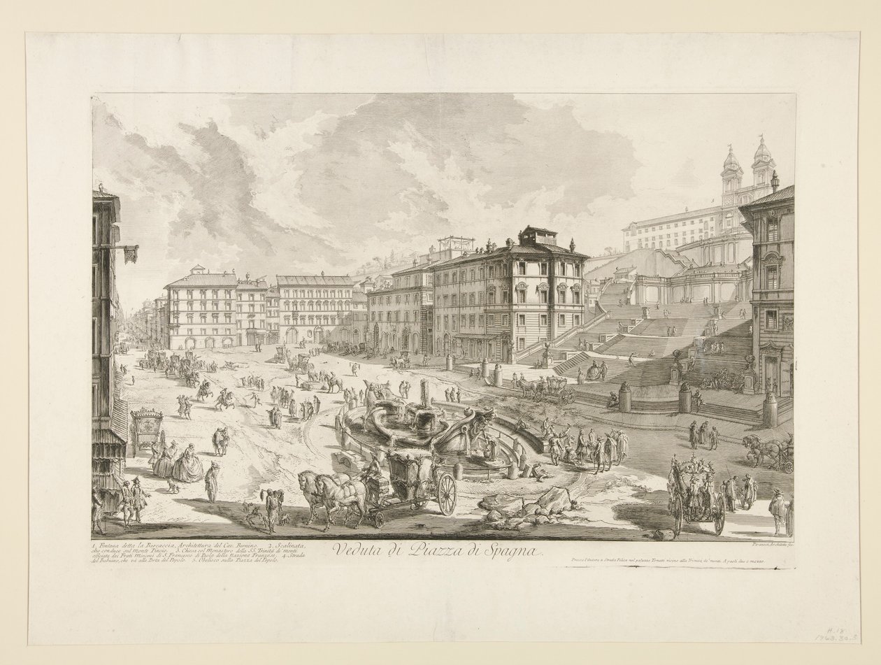 Veduta di Piazza di Spagna, de Vedute di Roma - Giovanni Battista Piranesi