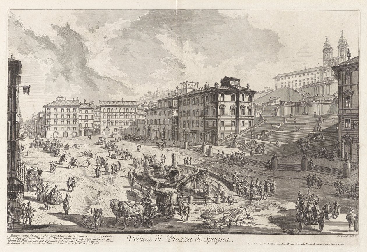 Veduta di Piazza di Spagna, de Vedute di Roma - Giovanni Battista Piranesi