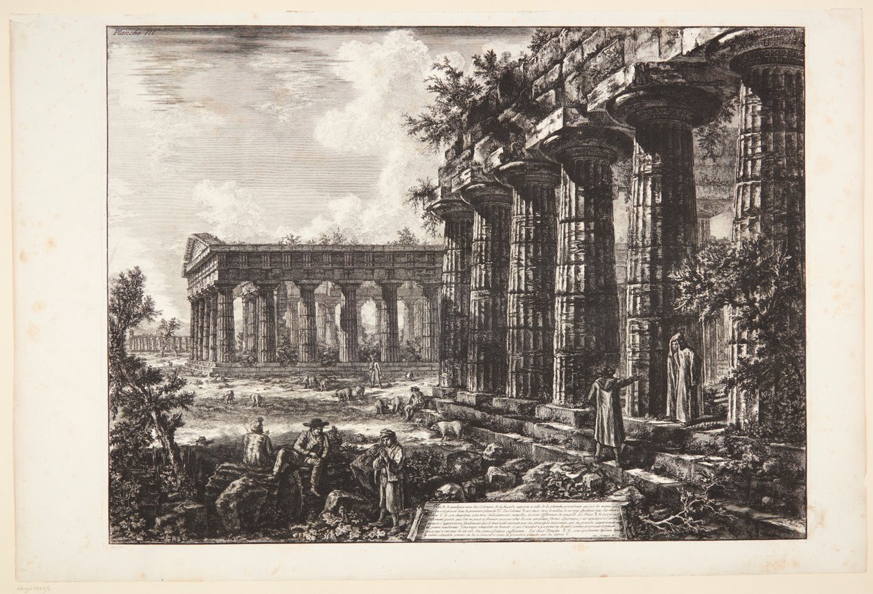 Vue de quelques colonnes de la façade opposée à celle représentée dans la planche précédente - Giovanni Battista Piranesi