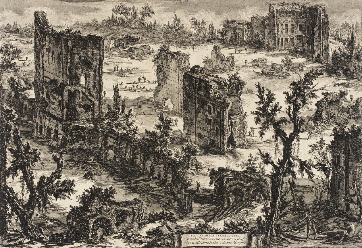 Vue des Thermes de Titus, c.1775 - Giovanni Battista Piranesi