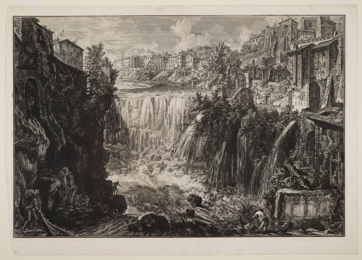 Vue de la grande cascade à Tivoli - Giovanni Battista Piranesi