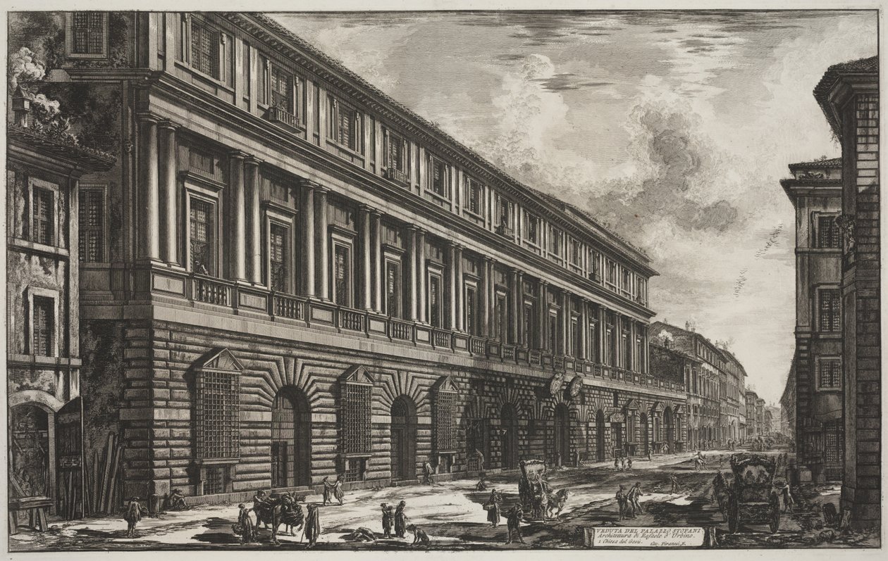 Vue du Palazzo Stopani conçu par Raphaël d