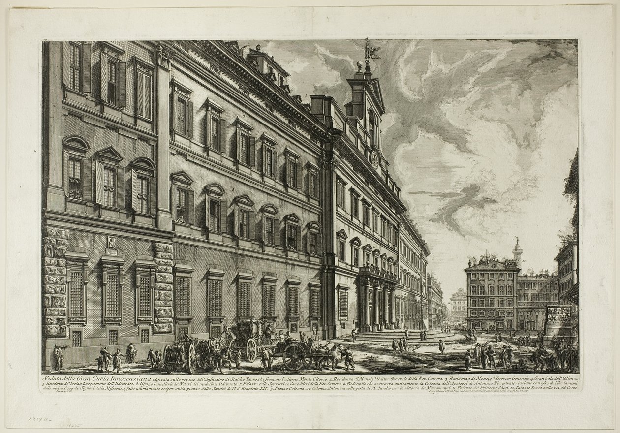 Vue du Palazzo di Montecitorio, de Vues de Rome - Giovanni Battista Piranesi