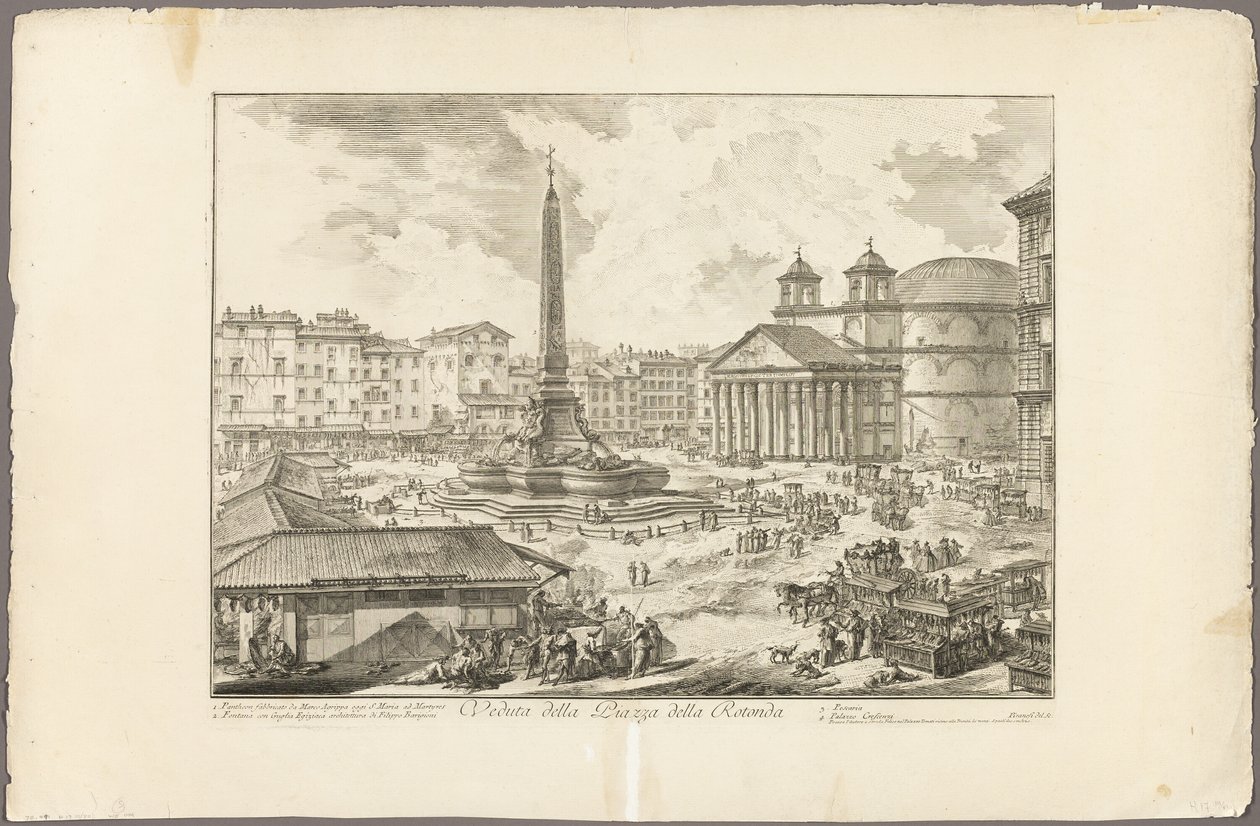 Vue de la Piazza della Rotonda, de Vues de Rome - Giovanni Battista Piranesi