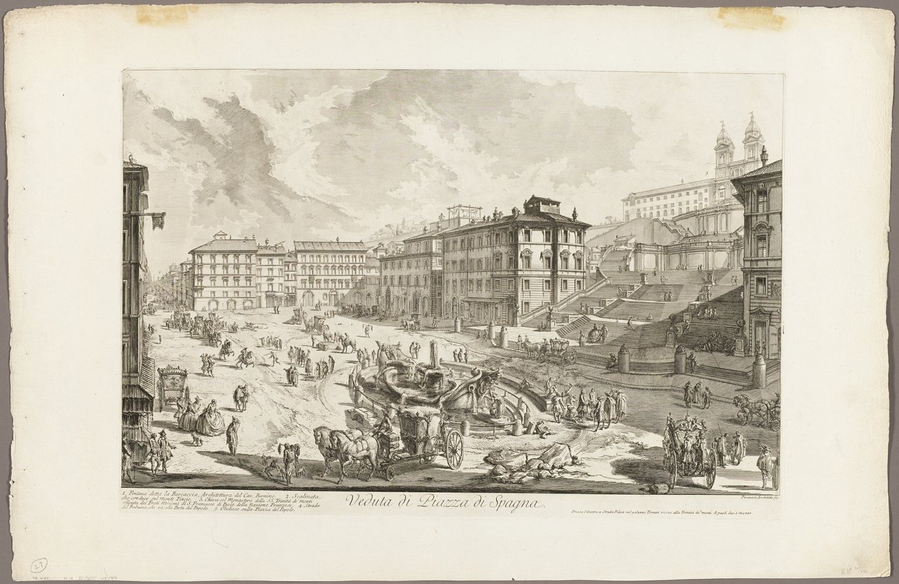 Vue de la Piazza di Spagna, de Vues de Rome - Giovanni Battista Piranesi