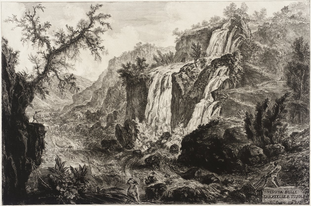 Vue de la petite cascade et des rapides, Tivoli - Giovanni Battista Piranesi