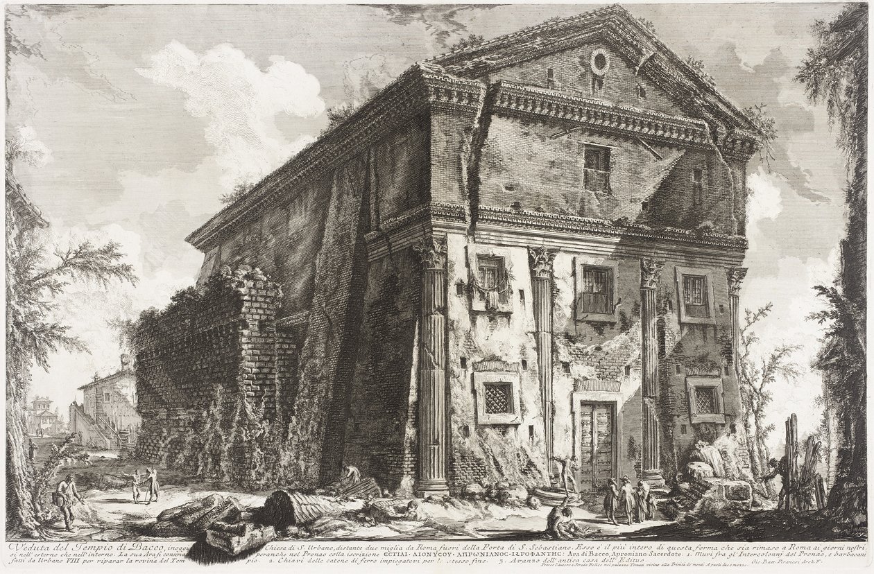 Vue du Temple de Bacchus, 1760-78 - Giovanni-Battista Piranesi