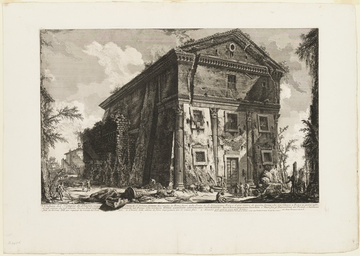 Vue du Temple de Bacchus, maintenant l