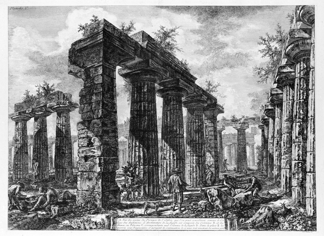 Vue des temples de Paestum - Giovanni Battista Piranesi
