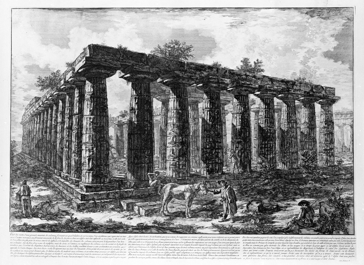 Vue des temples de Paestum - Giovanni-Battista Piranesi