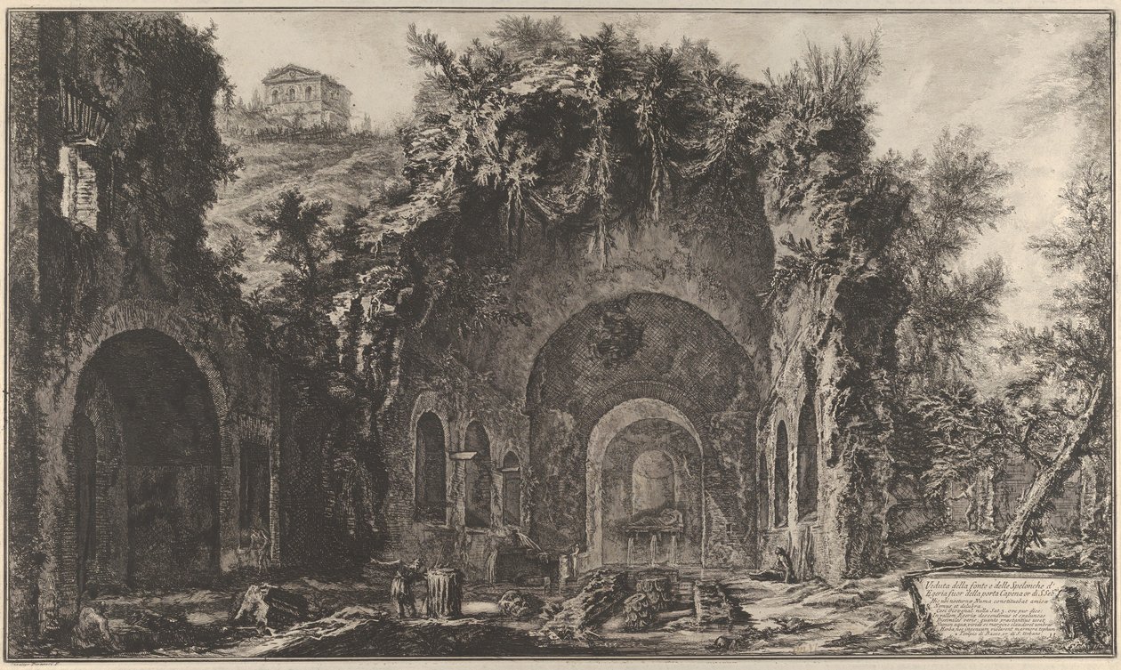 Vue de la source et de la grotte d