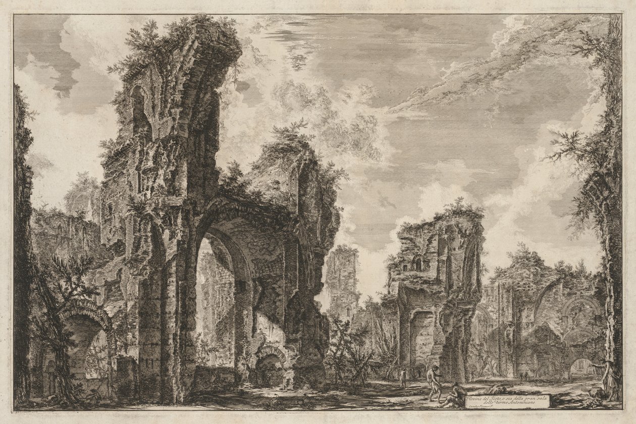 Vues de Rome: Rovine del Sisto o sia della gran sala delle Terme Antoniniane - Giovanni Battista Piranesi