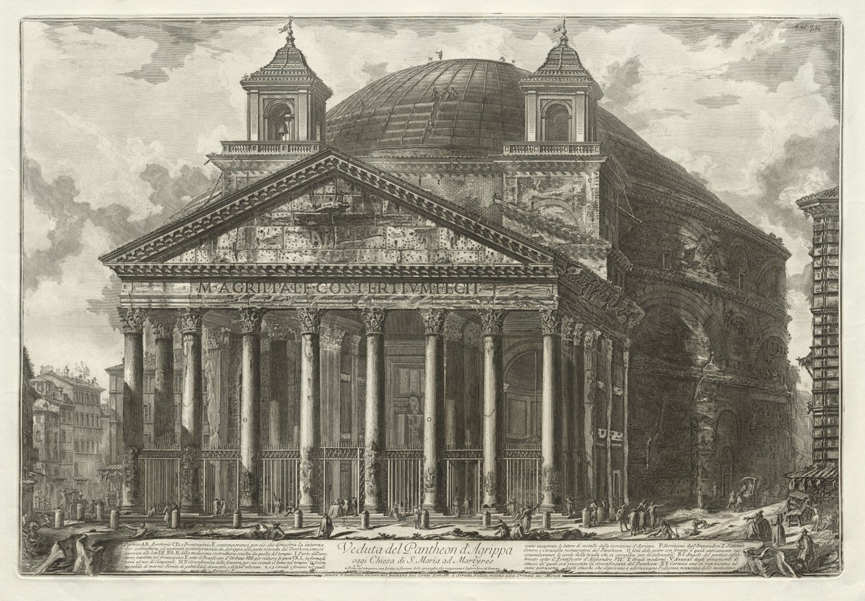 Vues de Rome : Le Panthéon - Giovanni Battista Piranesi