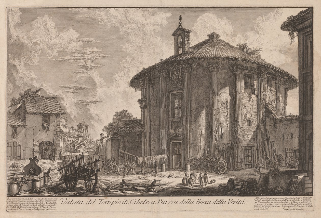 Vues de Rome : Le Temple de Portunus (?) - Giovanni Battista Piranesi