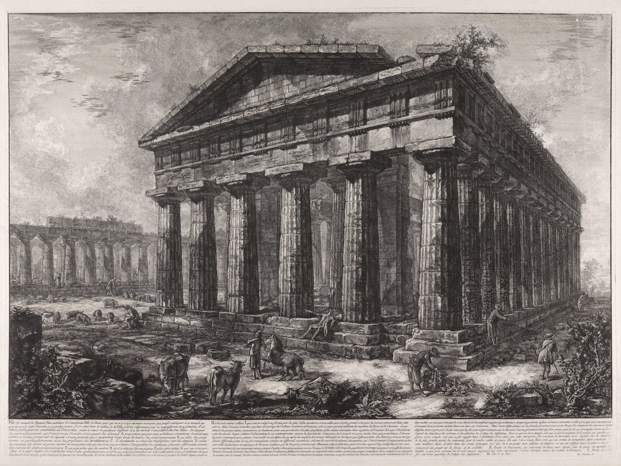 Vue du Temple de Neptune, Dieu tutélaire de l