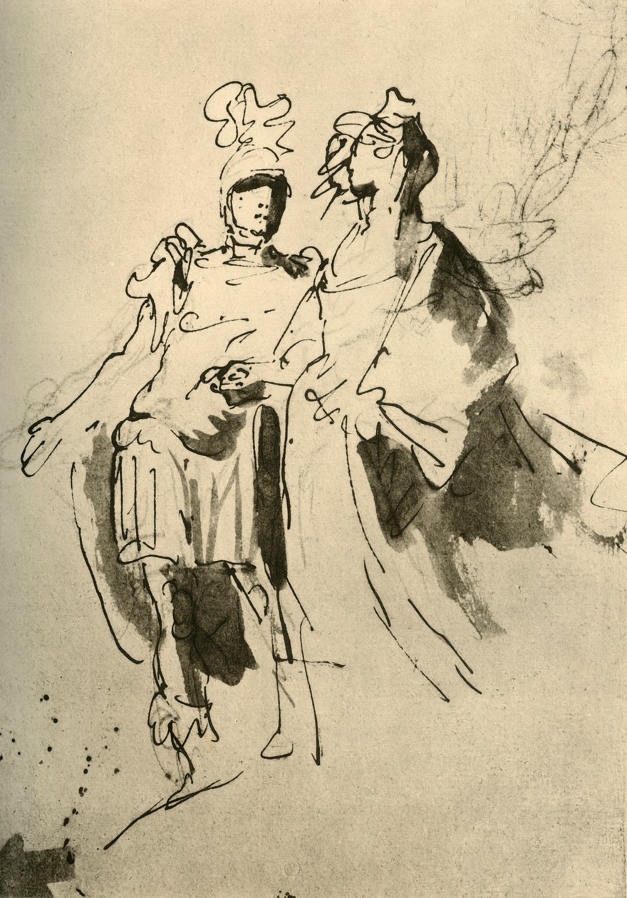 Un soldat et une femme, début-milieu du XVIIIe siècle - Giovanni Battista Tiepolo