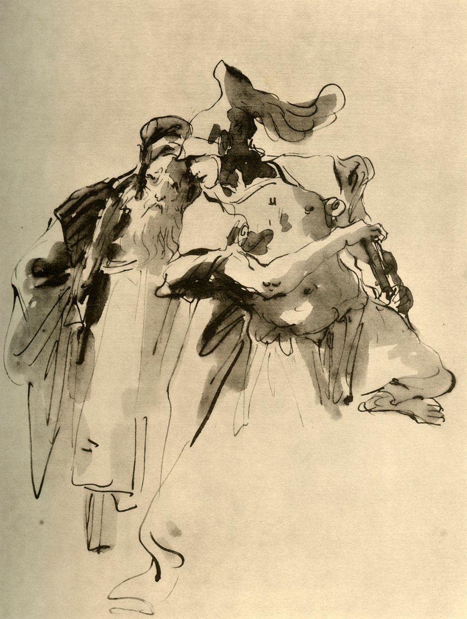 Un soldat et un vieil homme, milieu du 18e siècle, 1928 - Giovanni Battista Tiepolo