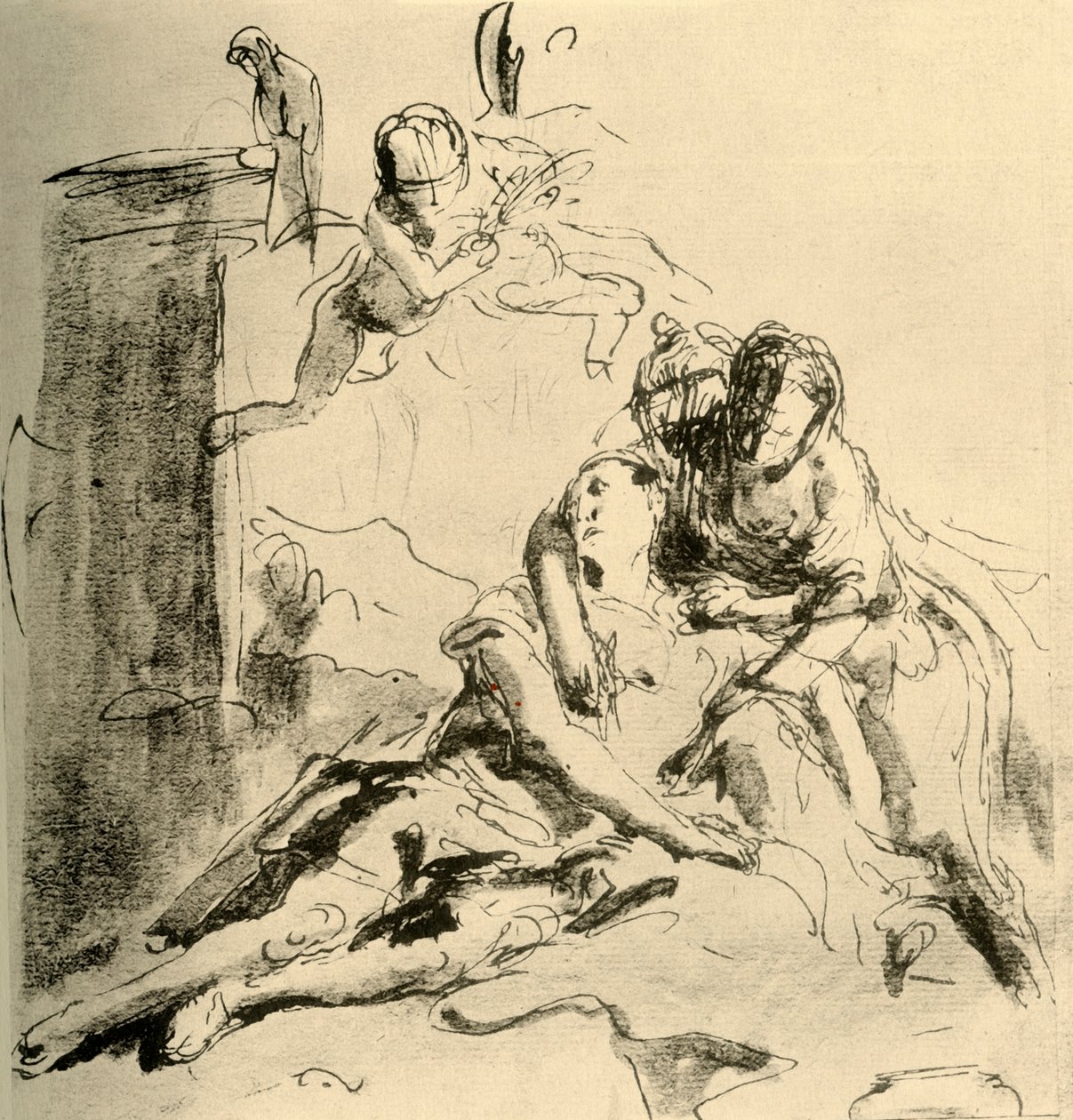 Angélique soigne les blessures de Médor - Giovanni Battista Tiepolo