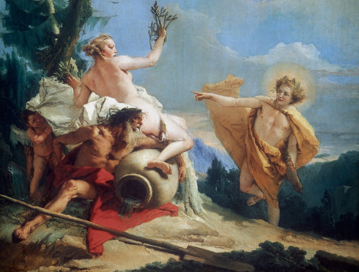Apollon poursuivant Daphné, vers 1755-1760 - Giovanni Battista Tiepolo