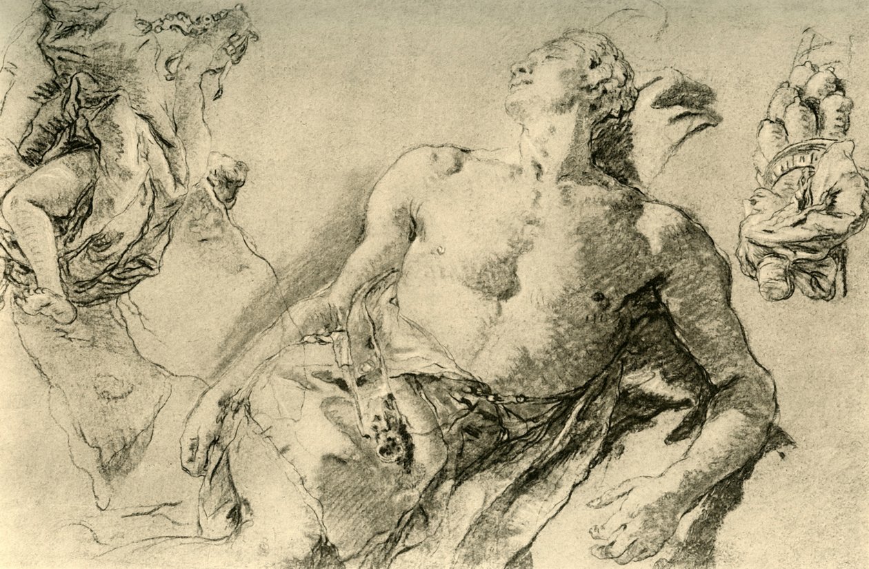 Étude de détail pour la Jacinthe à Bückeburg - Giovanni Battista Tiepolo