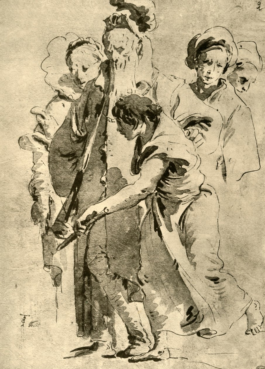 Groupe de figures, milieu du 18e siècle, 1928 - Giovanni Battista Tiepolo
