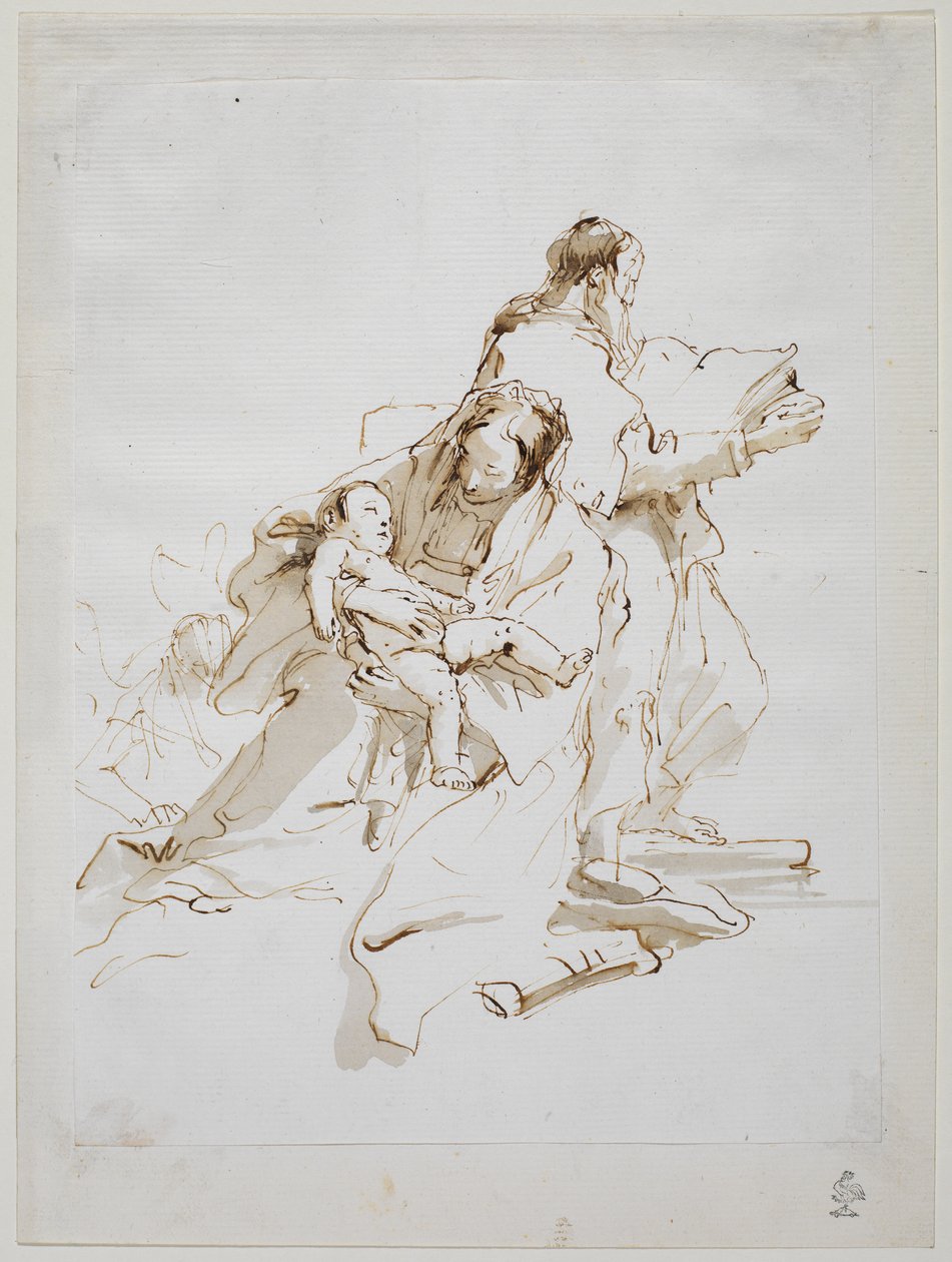 Sainte Famille avec Saint Joseph lisant, vers 1757 - Giovanni Battista Tiepolo