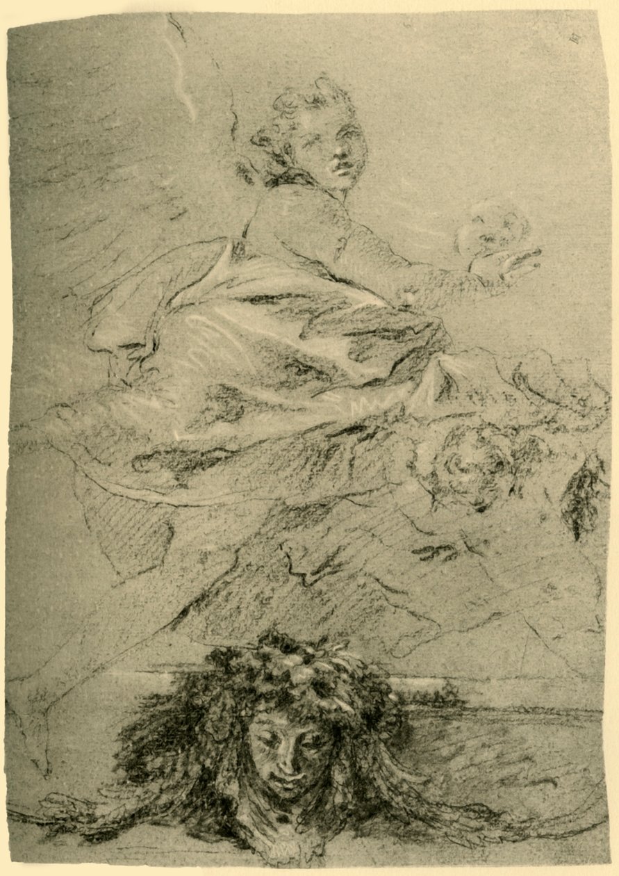 Génie flottant, milieu du 18e siècle, 1928 - Giovanni Battista Tiepolo
