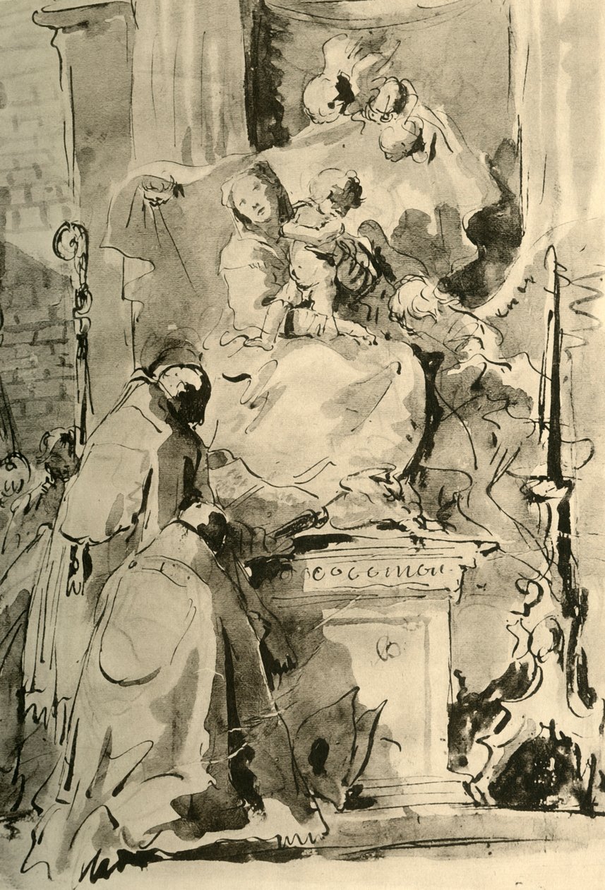 Madone en trône et deux évêques, milieu du 18e siècle, 1928 - Giovanni Battista Tiepolo