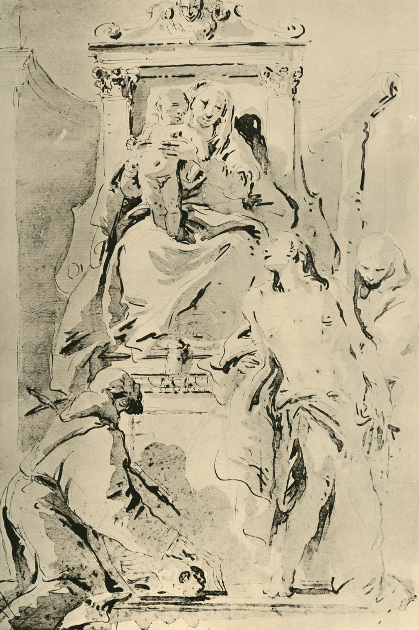Madone en majesté avec des saints, milieu du XVIIIe siècle, 1928 - Giovanni Battista Tiepolo