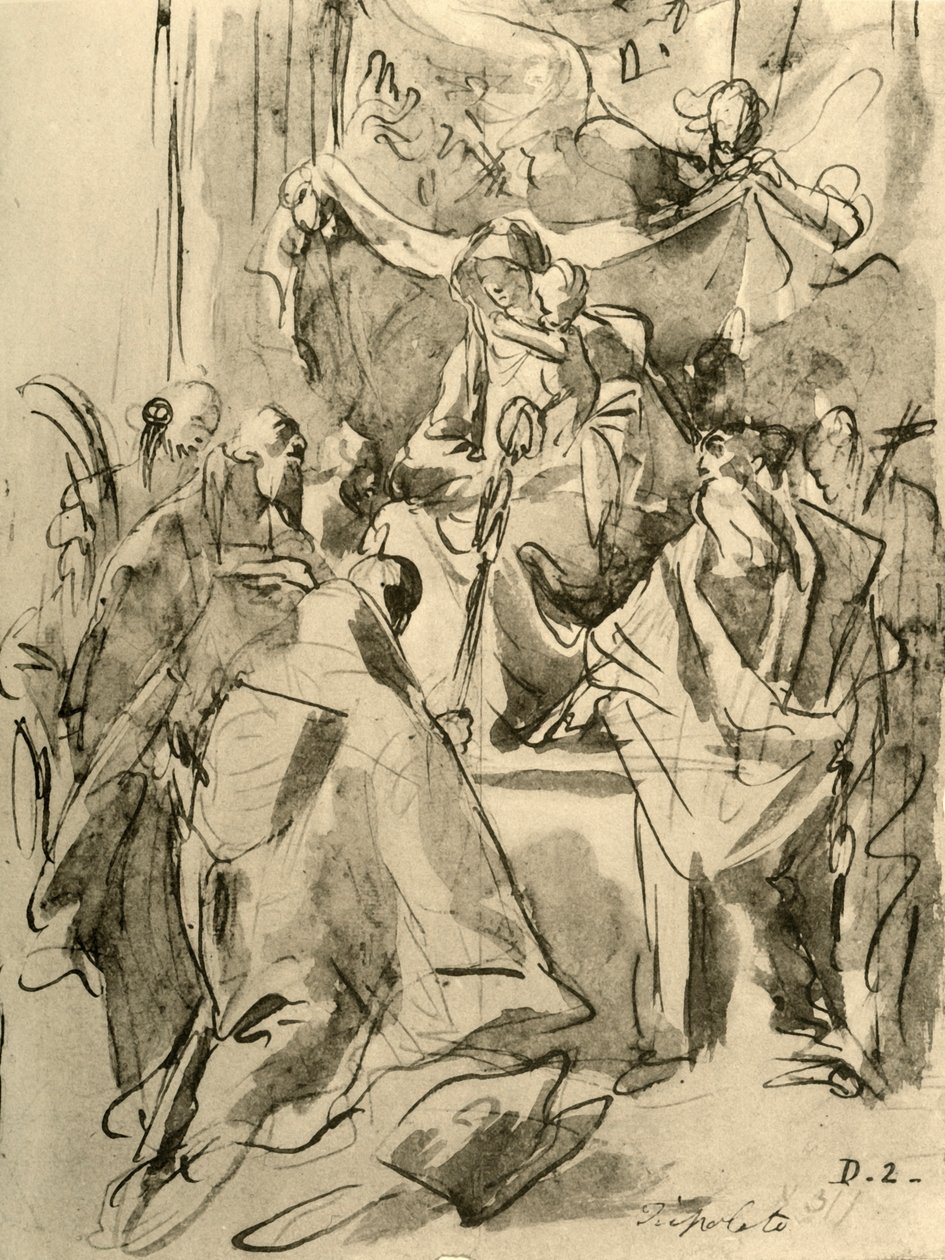 Madonna en trône avec des saints - Giovanni Battista Tiepolo