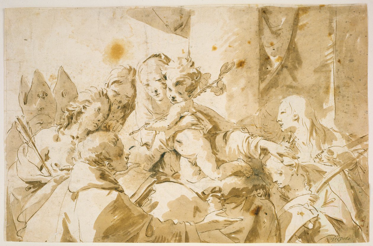 Madonna mit Kind und Heiligen - Giovanni Battista Tiepolo