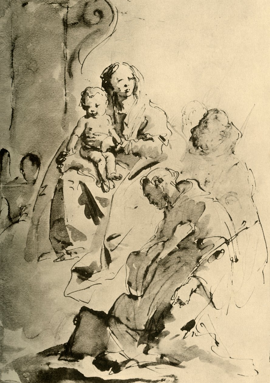 Madone avec deux saints, milieu du 18e siècle, 1928 - Giovanni Battista Tiepolo