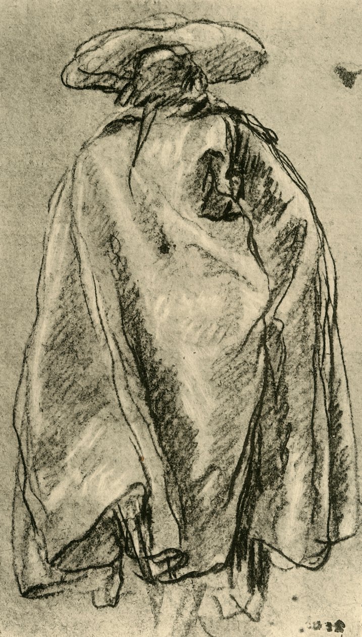 Homme en grand manteau vu de dos, 1752, 1928 - Giovanni Battista Tiepolo