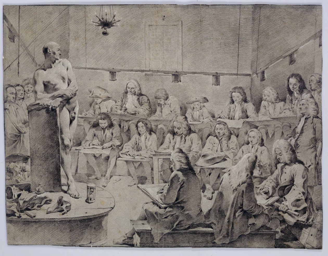 Académie de Piazzetta : Artistes dessinant un nu - Giovanni Battista Tiepolo