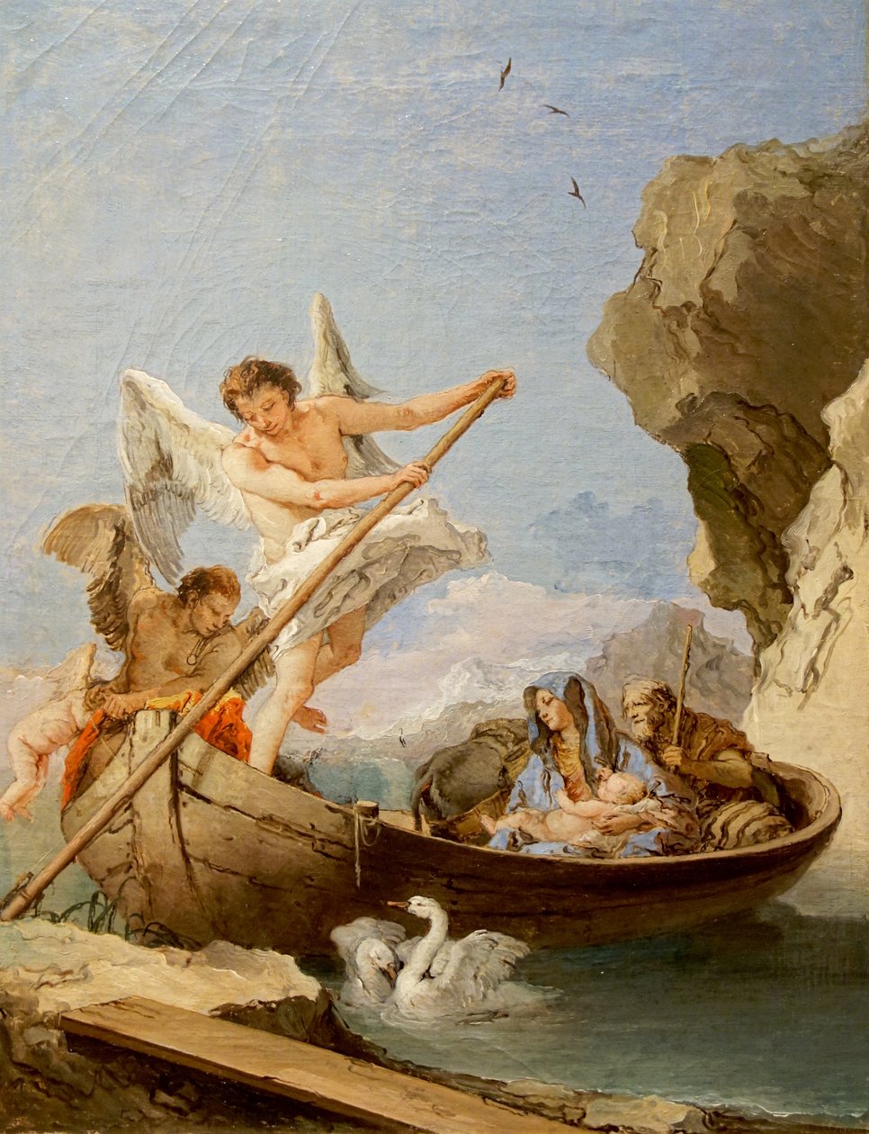 Portugais : Escape to Egypt Flight in Egypt - Giovanni Battista Tiepolo