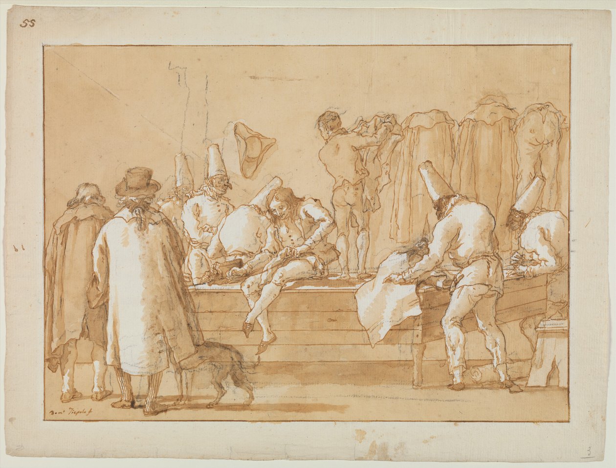 Punchinello comme assistant tailleur, vers 1800 - Giovanni Battista Tiepolo