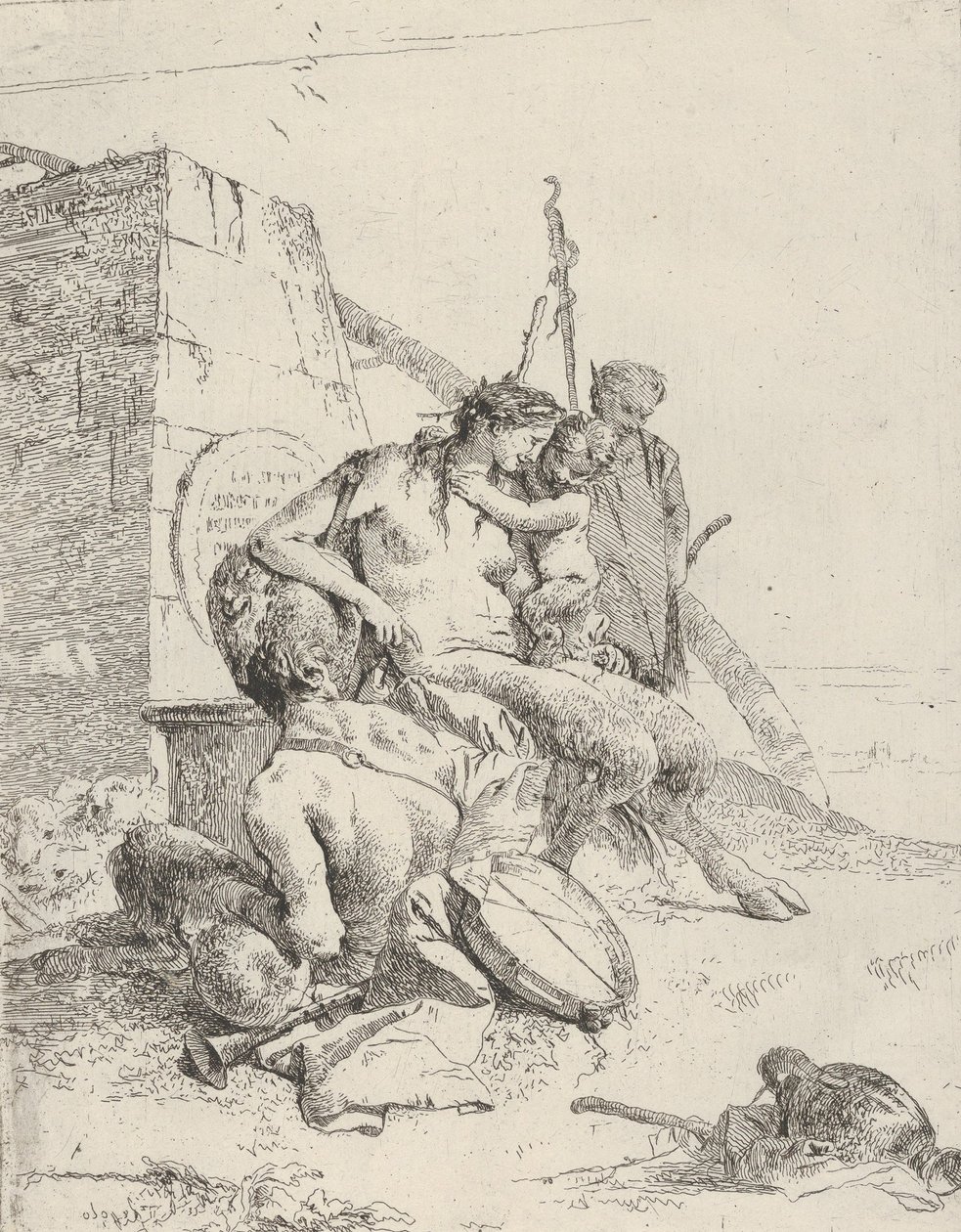 Famille de satyres avec l