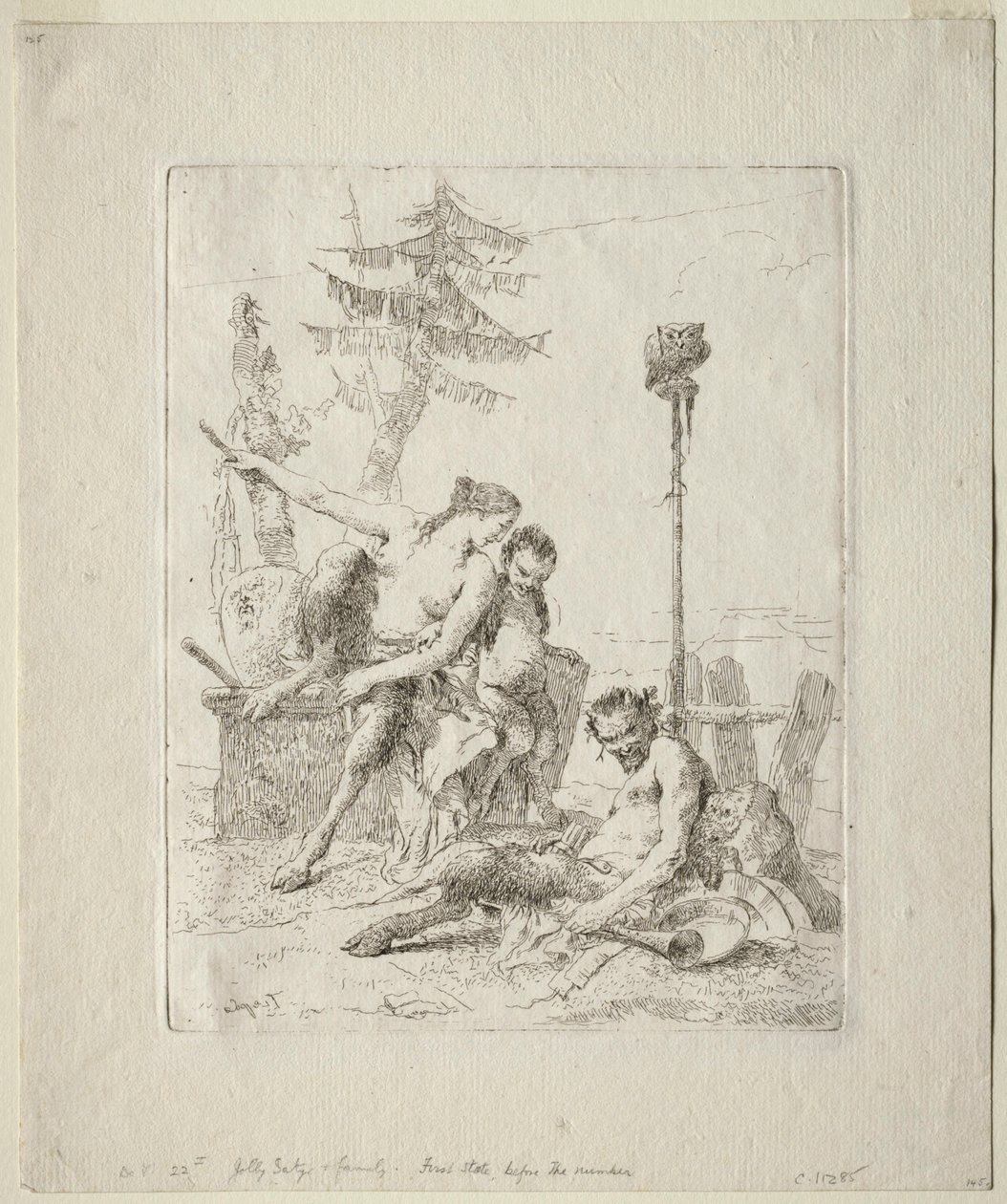 Scherzi di Fantasia : Le satyre heureux et sa famille - Giovanni Battista Tiepolo