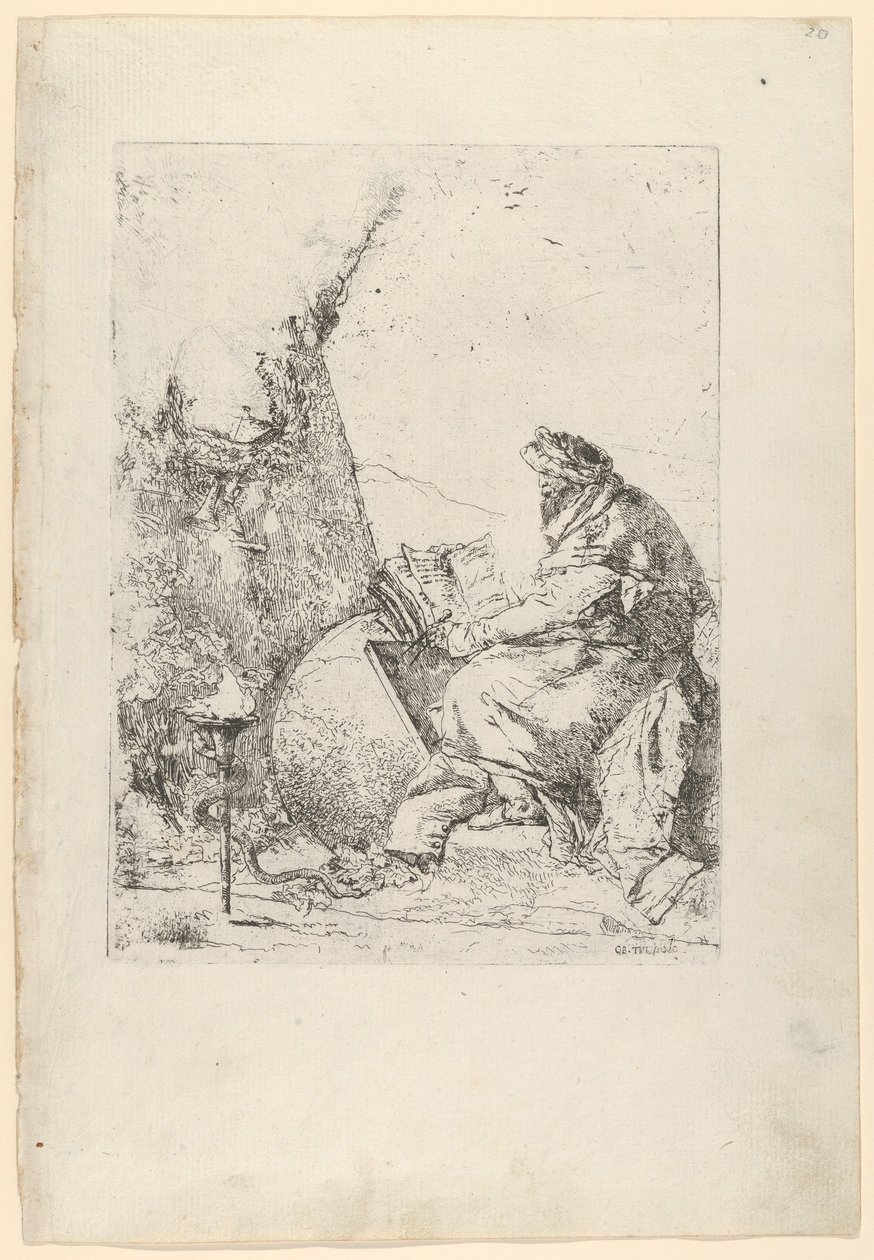Le Philosophe, des Scherzi, vers 1740 - Giovanni Battista Tiepolo