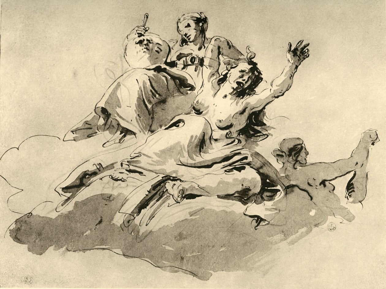 Trois femmes, milieu du 18ème siècle, 1928 - Giovanni Battista Tiepolo