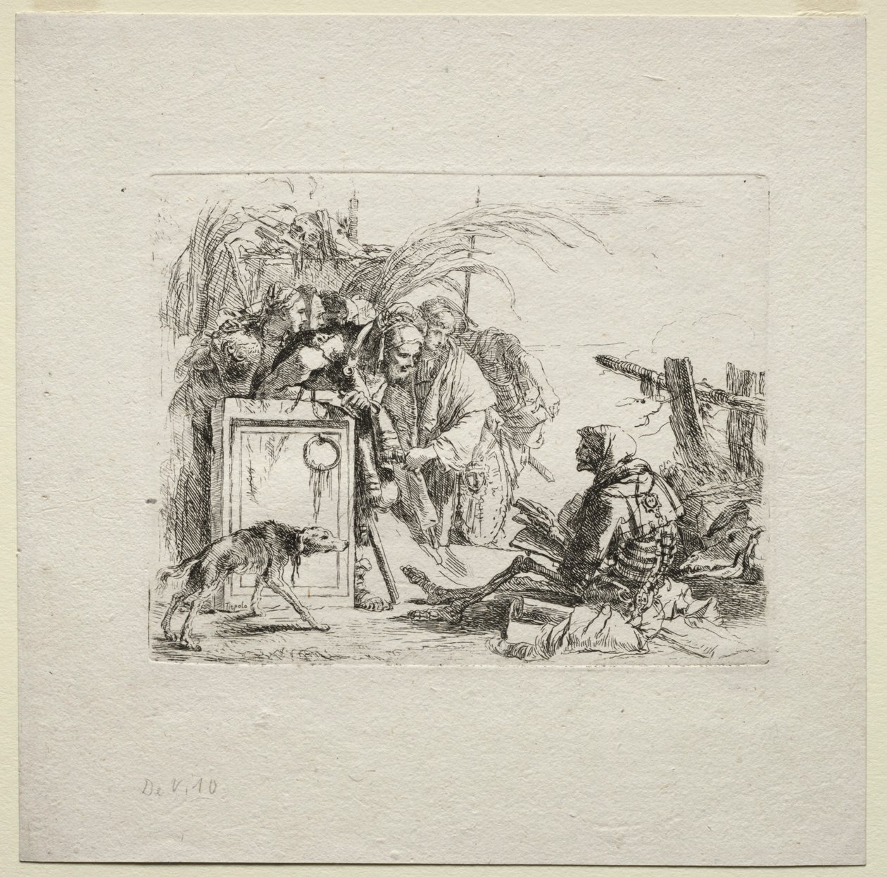 Divers caprices : La mort donnant audience, 1785 - Giovanni Battista Tiepolo