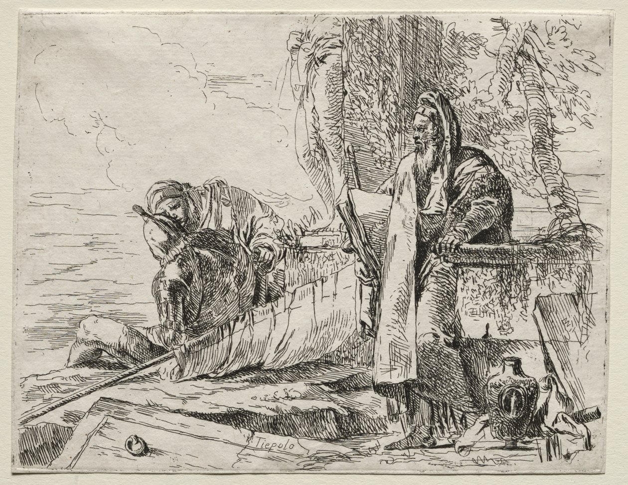 Divers caprices : Le philosophe tenant un livre - Giovanni Battista Tiepolo
